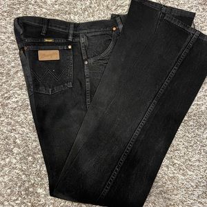 Wrangler slim fit cowboy cut black wranglers